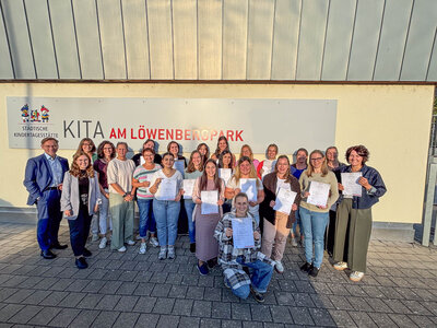 Zertifikatsübergabe Städt. Kita Löwenbergpark
